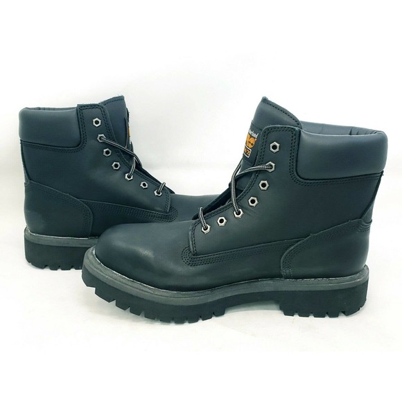 NEW Timberland PRO Black Leather Soft Toe Insulated Work Boot Mens 11.5 M #26036